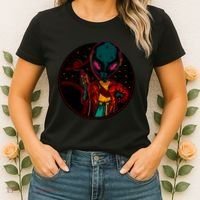 Neon Space Alien Women's T-Shirt thumb 2