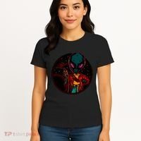 Neon Space Alien Women's T-Shirt thumb 4
