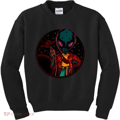 Neon Space Alien Kids Sweatshirt