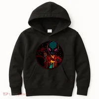 Neon Space Alien Kids Hoodie thumb 0