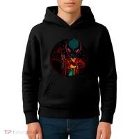 Neon Space Alien Kids Hoodie thumb 4