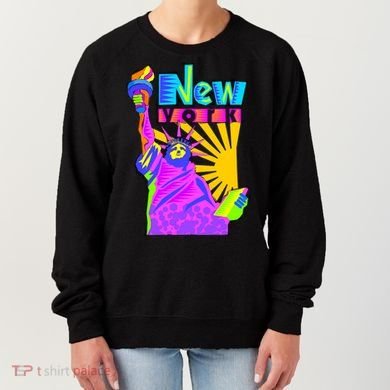 Neon Statue of Liberty Women's Sweatshirt