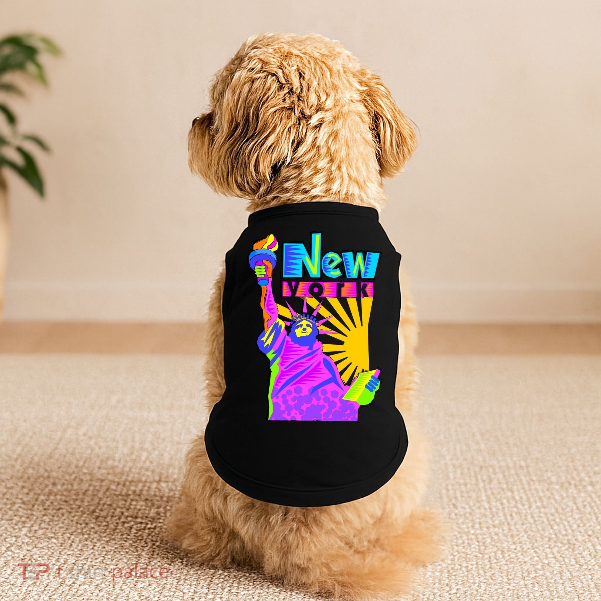 Neon Statue of Liberty Doggie Tank