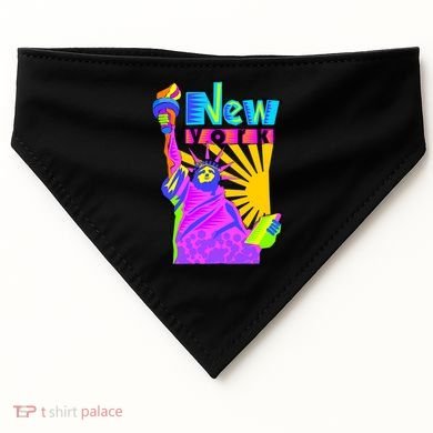 Neon Statue of Liberty USA-Made Doggie Bandana