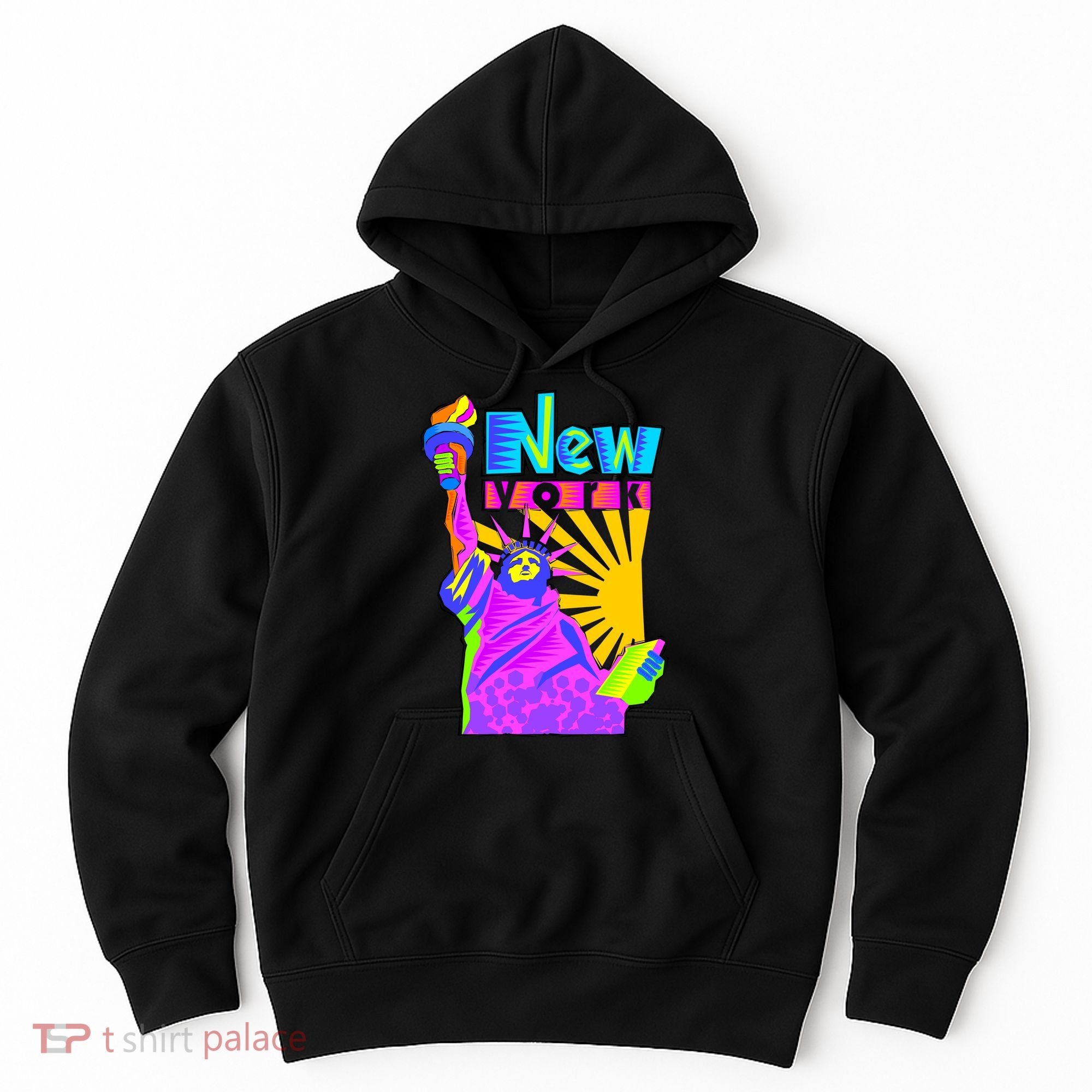 Neon Statue of Liberty Hoodie