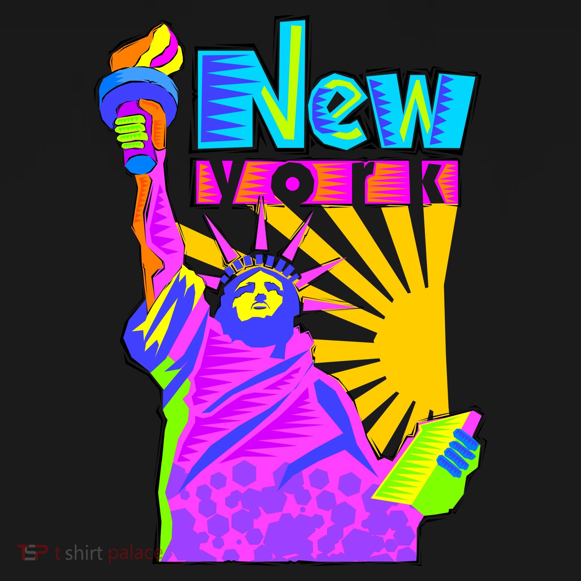 Neon Statue of Liberty Sweatshirt