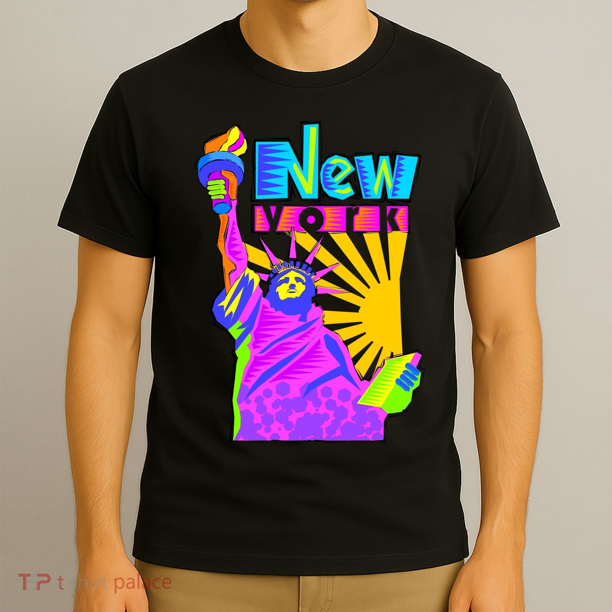 Neon Statue of Liberty T-Shirt