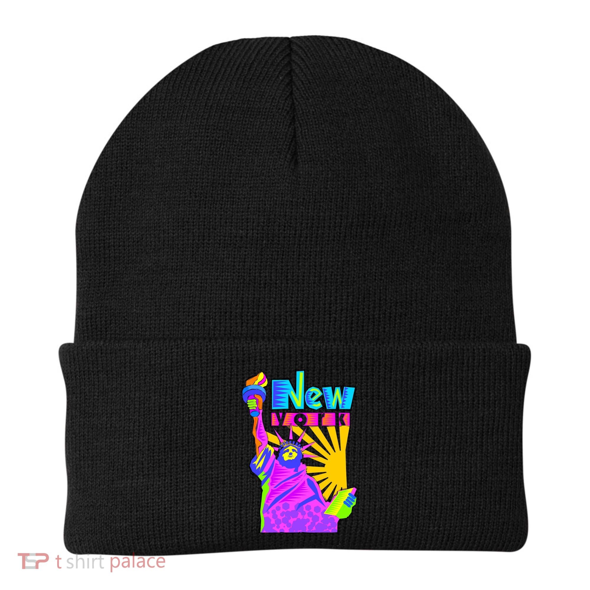 Neon Statue of Liberty Beanie