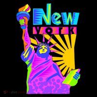 Neon Statue of Liberty Women's Hoodie thumb 2