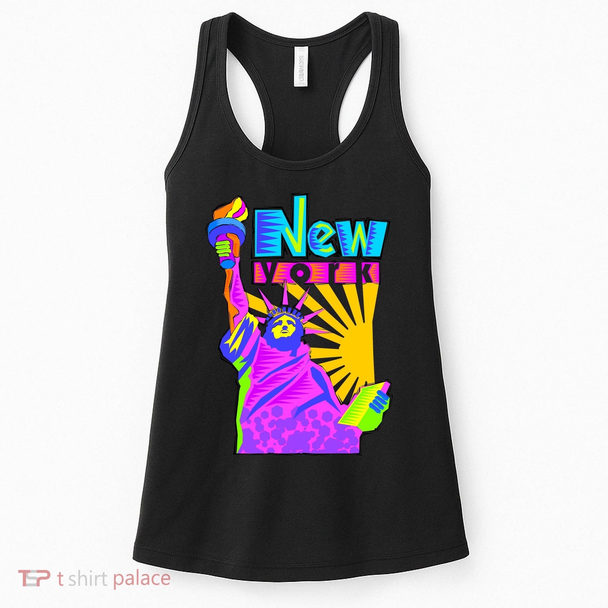 Neon Statue of Liberty Women's Tank Top