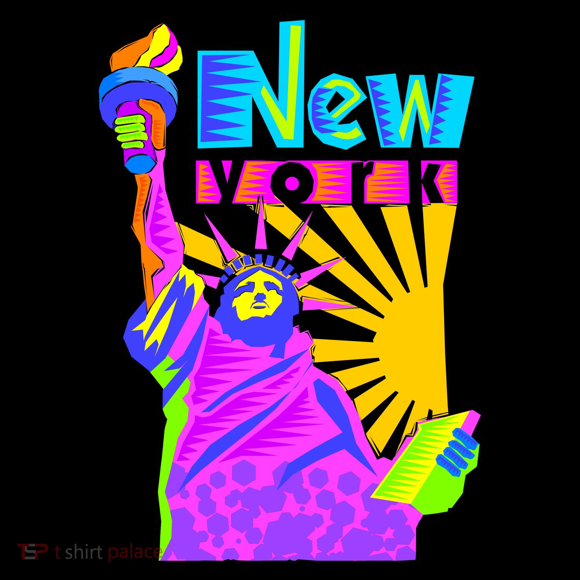 Neon Statue of Liberty Women's Tank Top