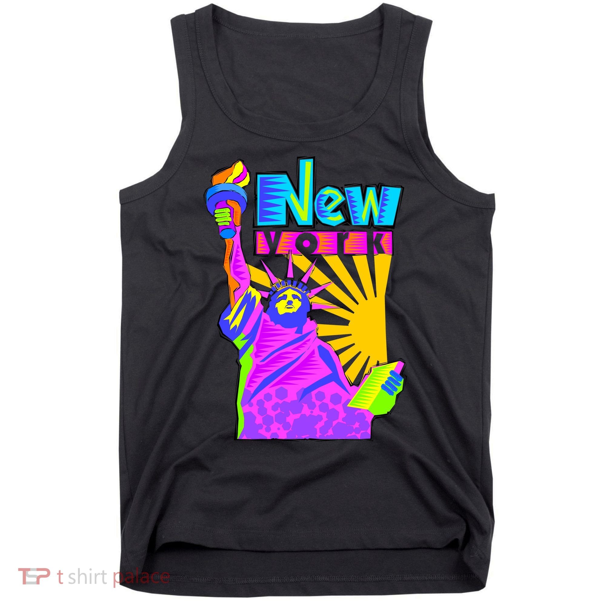 Neon Statue of Liberty Tank Top