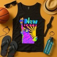 Neon Statue of Liberty Tank Top thumb 4