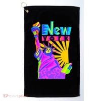 Neon Statue of Liberty Golf Towel thumb 0