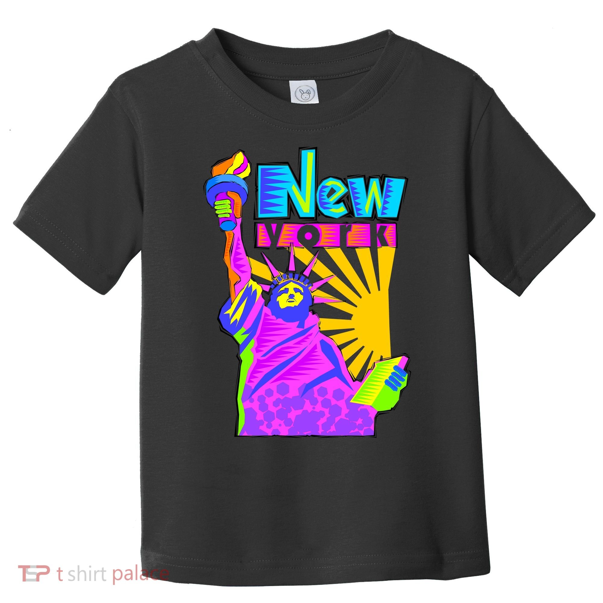 Neon Statue of Liberty Toddler T-Shirt