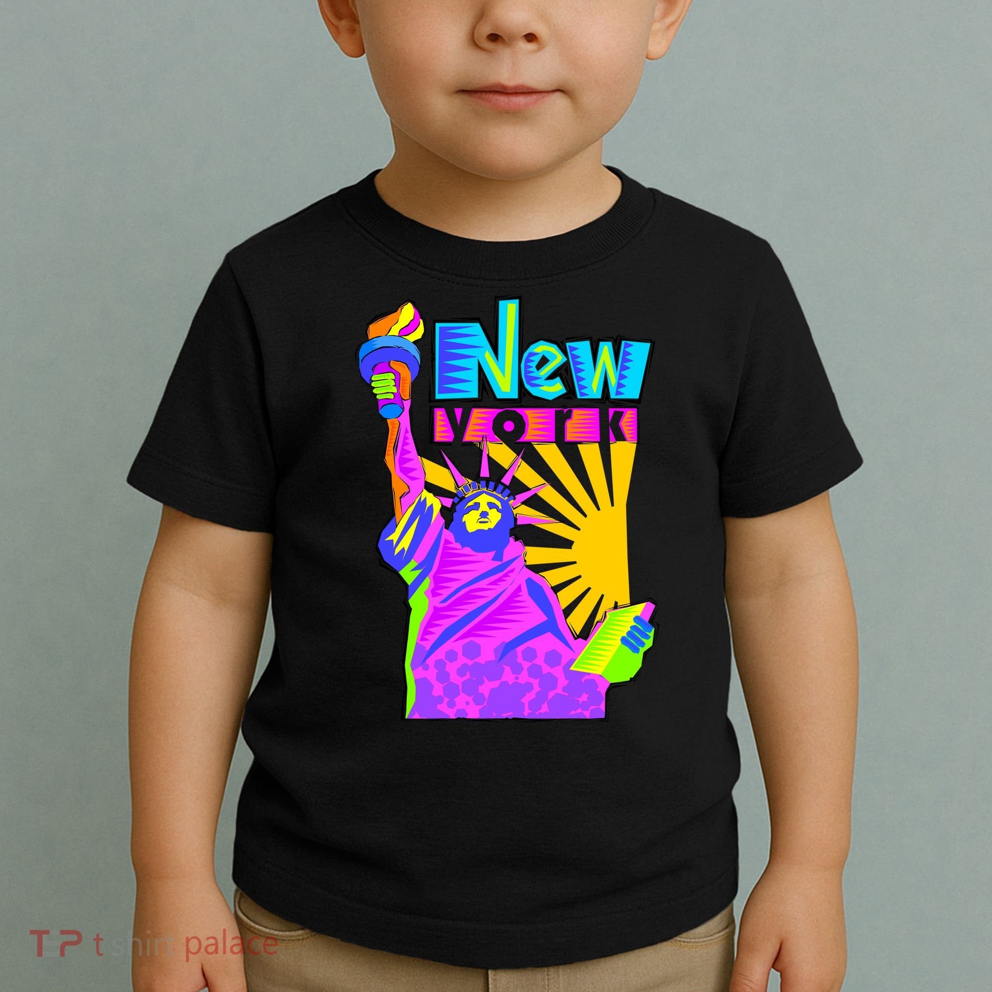 Neon Statue of Liberty Toddler T-Shirt