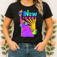 Neon Statue of Liberty Women's T-Shirt thumb 2