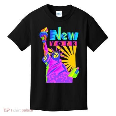 Neon Statue of Liberty Kids T-Shirt