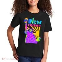 Neon Statue of Liberty Kids T-Shirt thumb 2