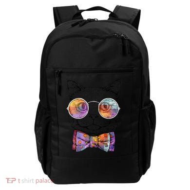 Nerd Cat With Glasses and Bow Tie Backpack
