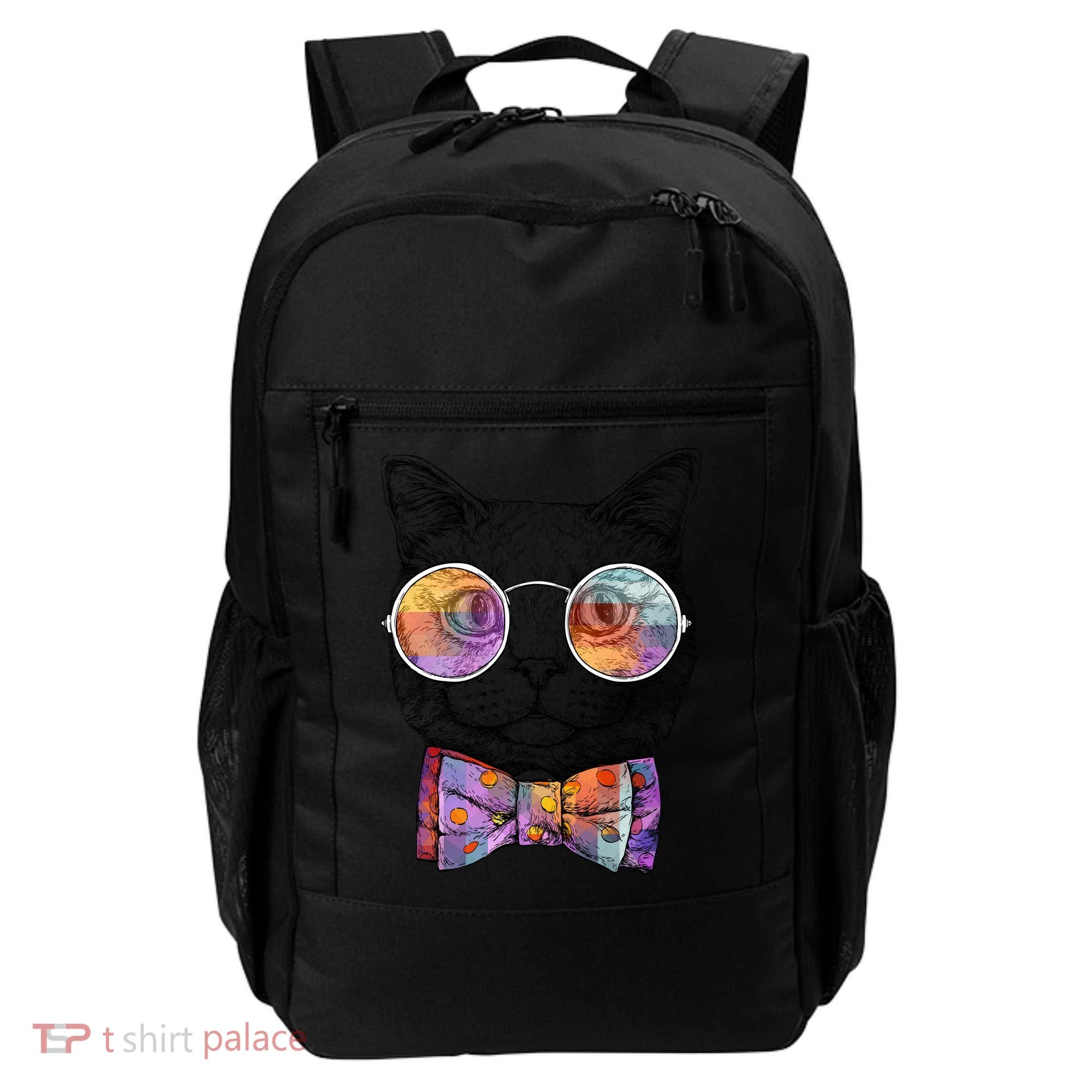 Nerd Cat With Glasses and Bow Tie Backpack