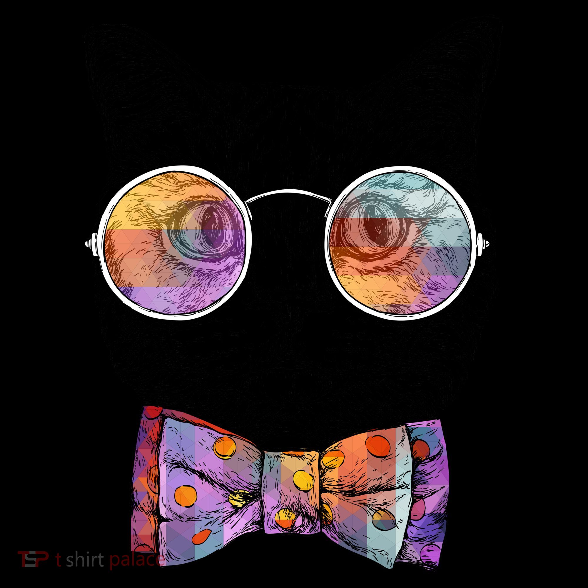 Nerd Cat With Glasses and Bow Tie Women's T-Shirt