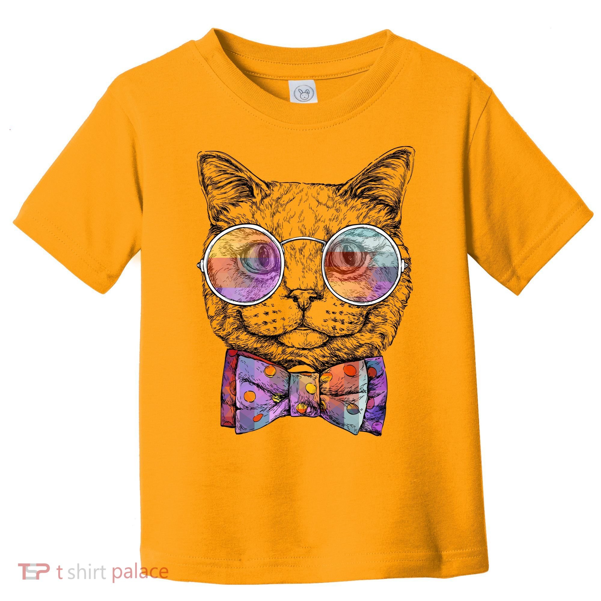Nerd Cat With Glasses and Bow Tie Toddler T-Shirt