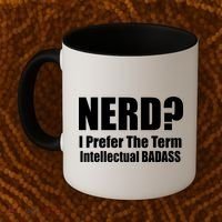 Nerd? I Prefer Intellectual Bad ass Coffee Mug thumb 2