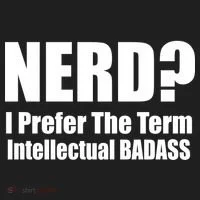 Nerd? I Prefer Intellectual Bad ass Golf Towel thumb 3