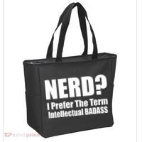 Nerd? I Prefer Intellectual Bad ass Tote Bag thumb 2