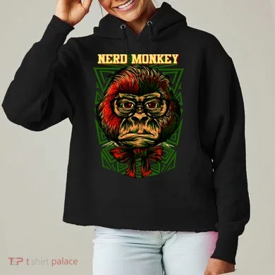 Nerd Monkey Ladies Heavyweight Boxy Pullover Hoodie