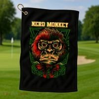Nerd Monkey Golf Towel thumb 1