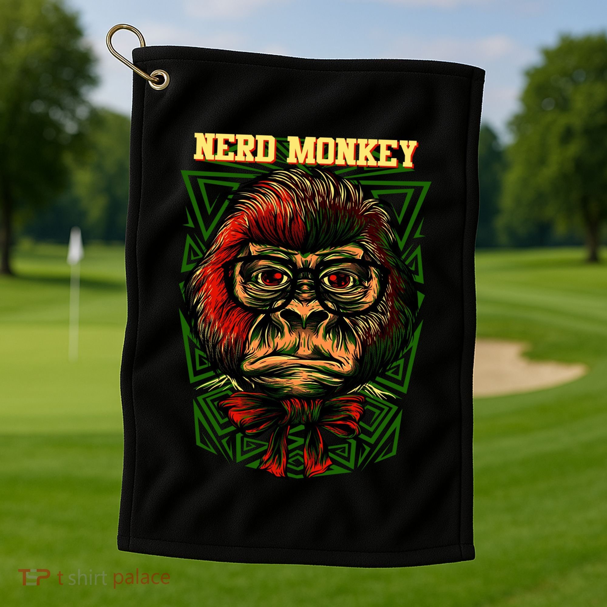 Nerd Monkey Golf Towel