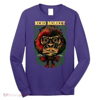 Nerd Monkey Long Sleeve Shirt