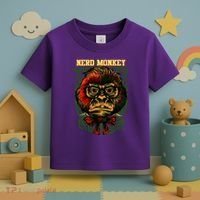 Nerd Monkey Toddler T-Shirt thumb 3
