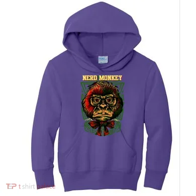 Nerd Monkey Kids Hoodie