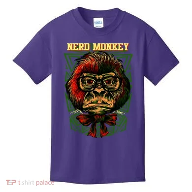 Nerd Monkey Kids T-Shirt