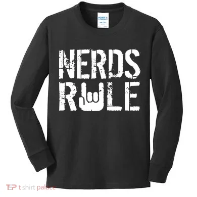 Nerds Rule Kids Long Sleeve Shirt