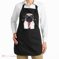 Nerdy Pug Dog With Glasses Apron thumb 2