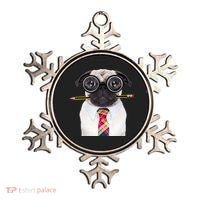 Nerdy Pug Dog With Glasses Ornament thumb 0