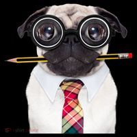 Nerdy Pug Dog With Glasses Tie-Dye T-Shirt thumb 2