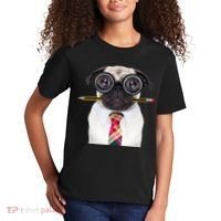 Nerdy Pug Dog With Glasses Kids T-Shirt thumb 2