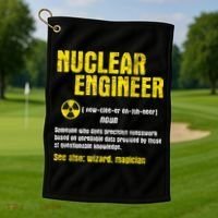 Nuclear Engineer Science Energy Engineering Radioactive Golf Towel thumb 1