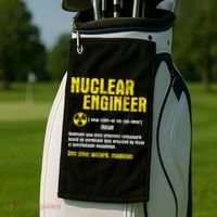 Nuclear Engineer Science Energy Engineering Radioactive Golf Towel thumb 2