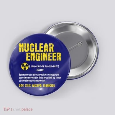 Nuclear Engineer Science Energy Engineering Radioactive Button