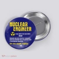 Nuclear Engineer Science Energy Engineering Radioactive Button thumb 0