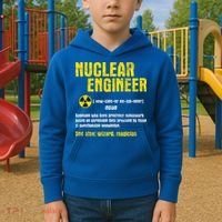Nuclear Engineer Science Energy Engineering Radioactive Kids Hoodie thumb 2