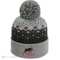 Norway Elk Troll Myths Flag Mountain Travel The Baniff Cuffed Pom Beanie thumb 0