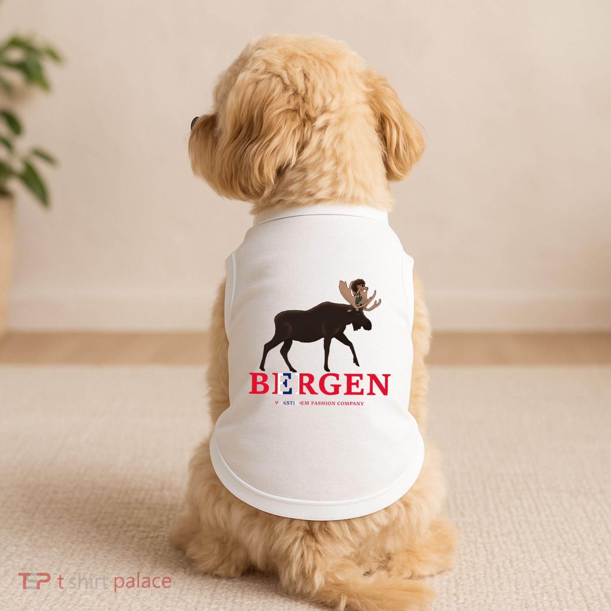Norway Elk Troll Myths Flag Mountain Travel Doggie Tank