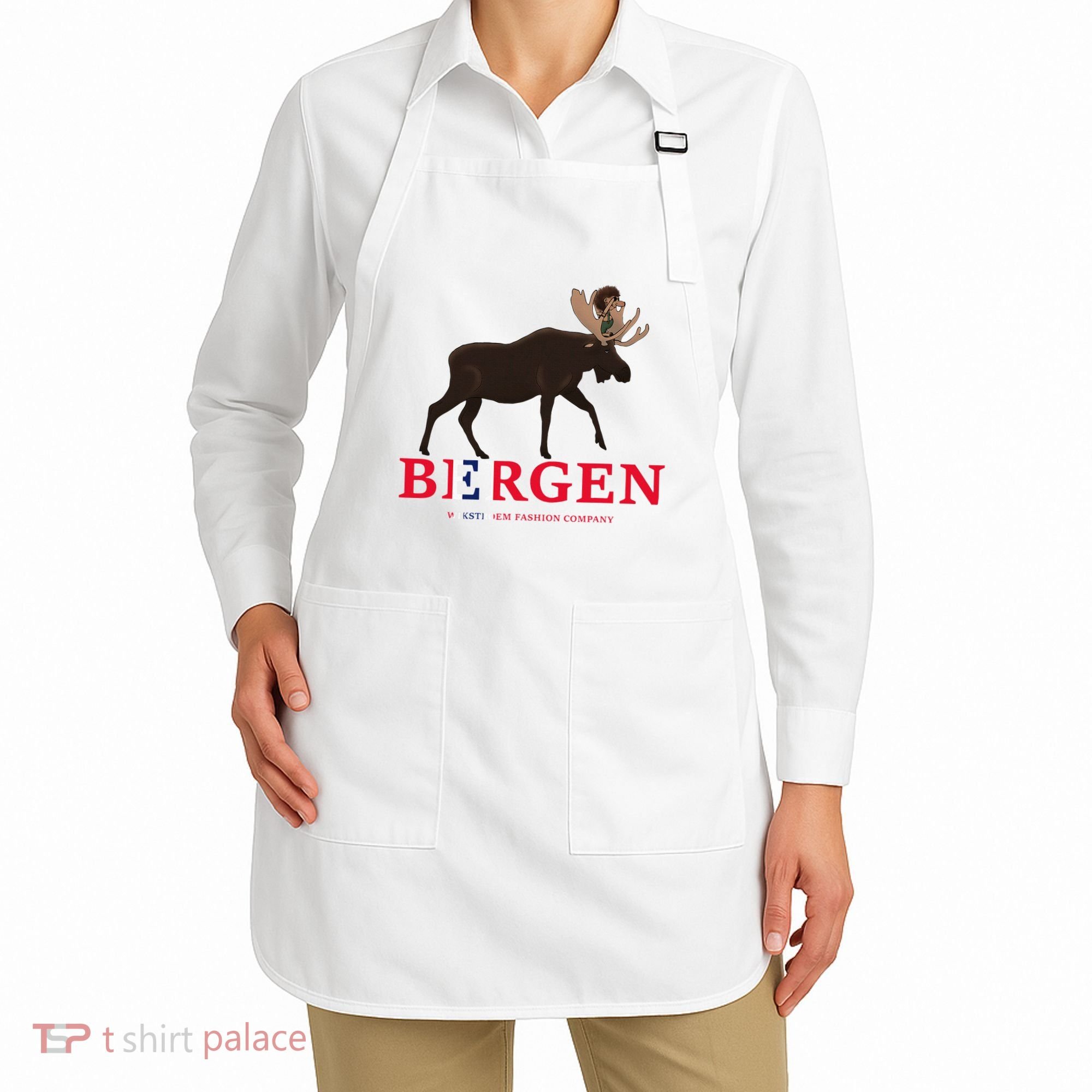 Norway Elk Troll Myths Flag Mountain Travel Apron